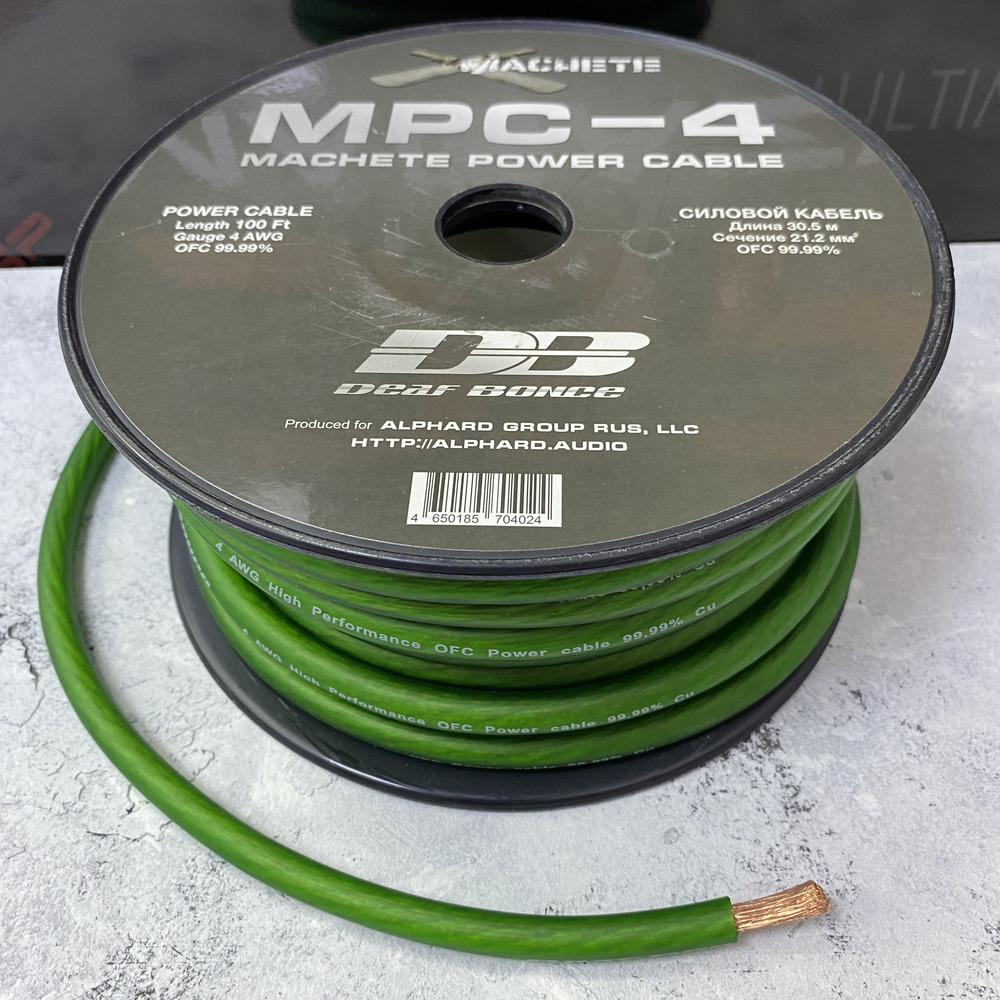 Силовий кабель Deaf Bonce MPC-4GA (Green)