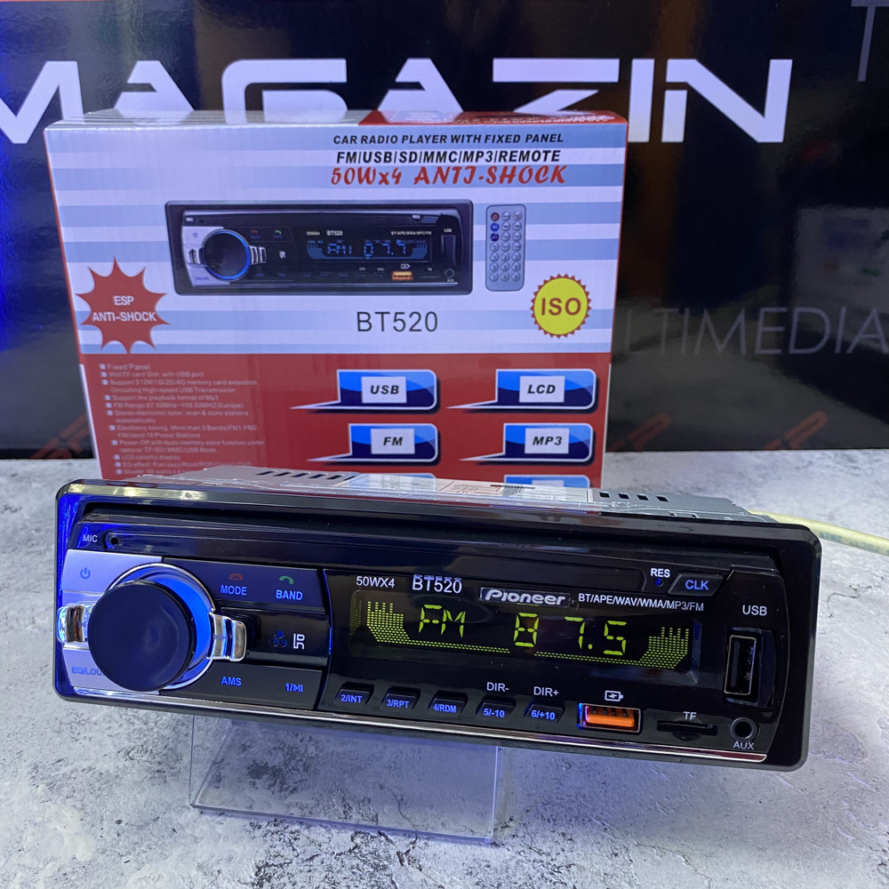 Автомагнітола Pioneer BT520 ISO