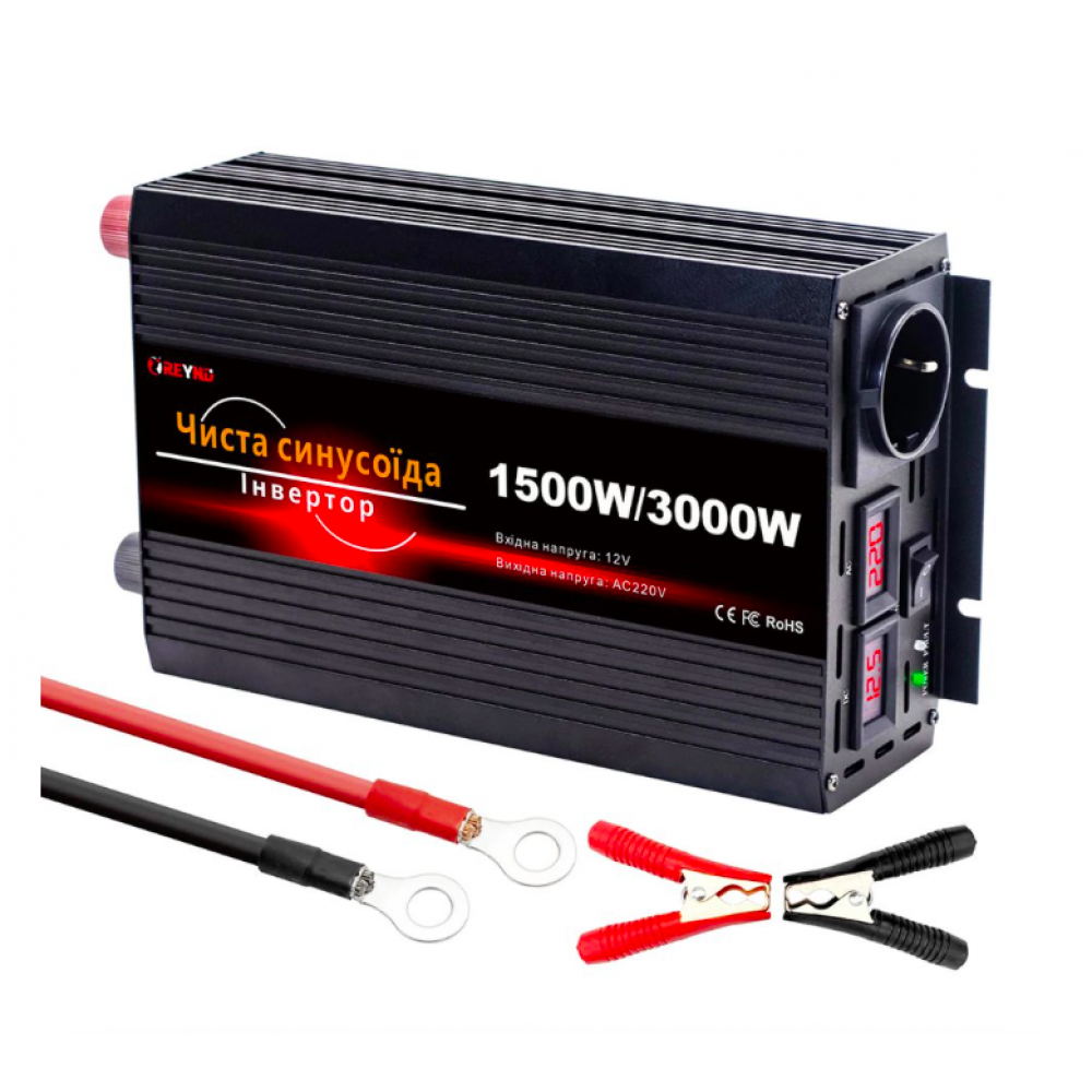 Інвертор Із Чистою Синусоїдою REYND 1500/3000w 12-220V