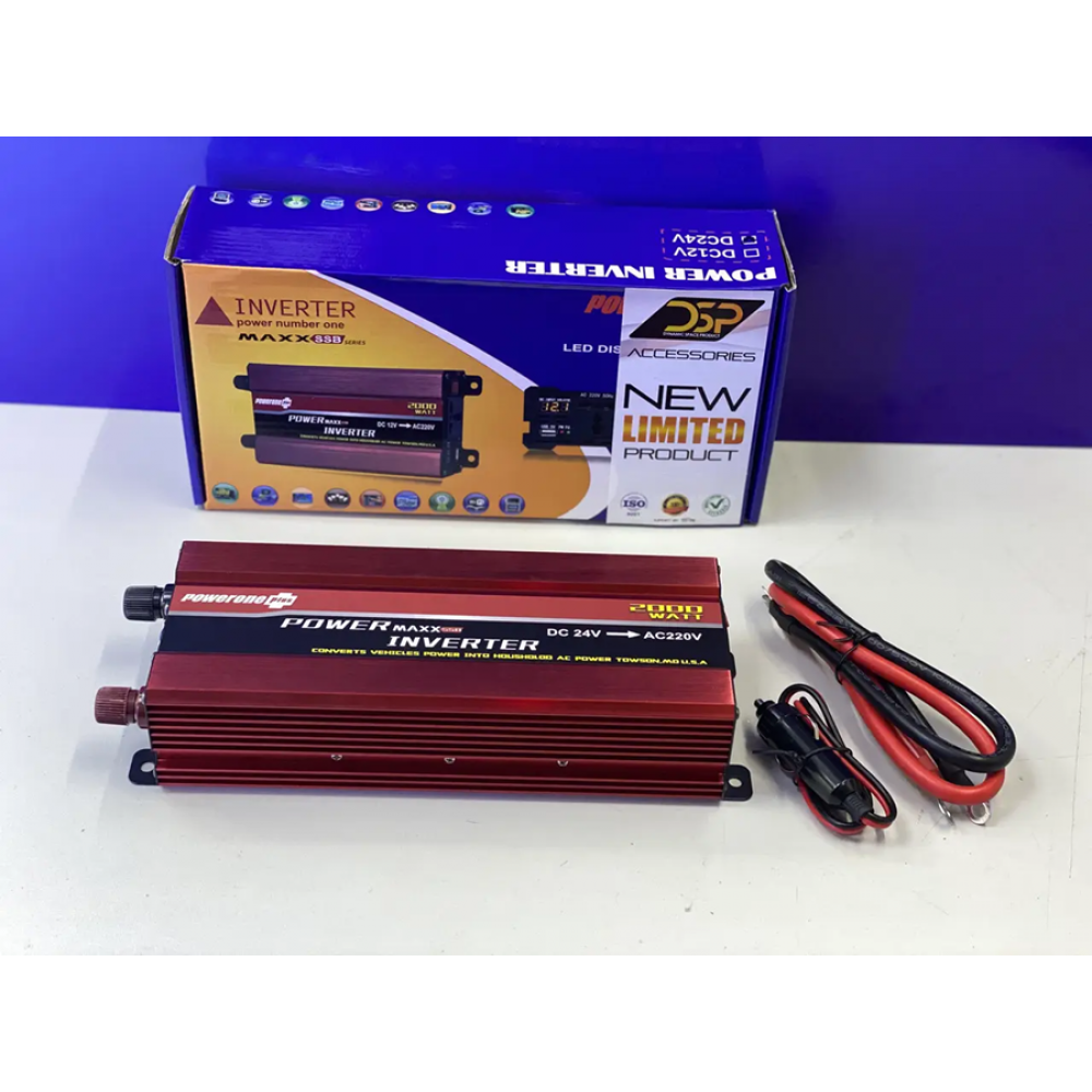 Інвертор PowerOne+ 24V- 220V 2000W