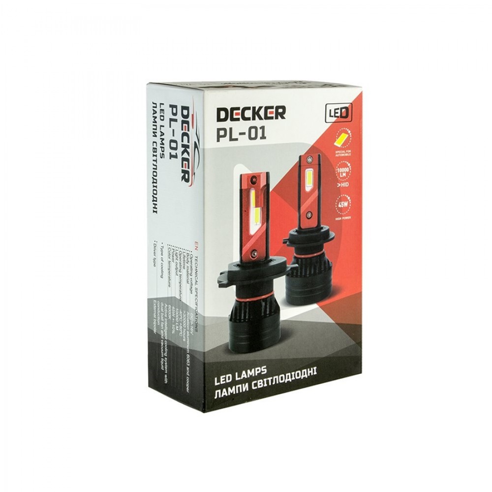 LED лампи DECKER PL-01 5K HB4 (9006) (2шт)